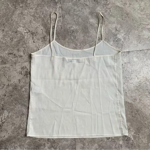 Diane Von Furstenberg Cream Camisole Top Size 2 - Picture 4 of 4